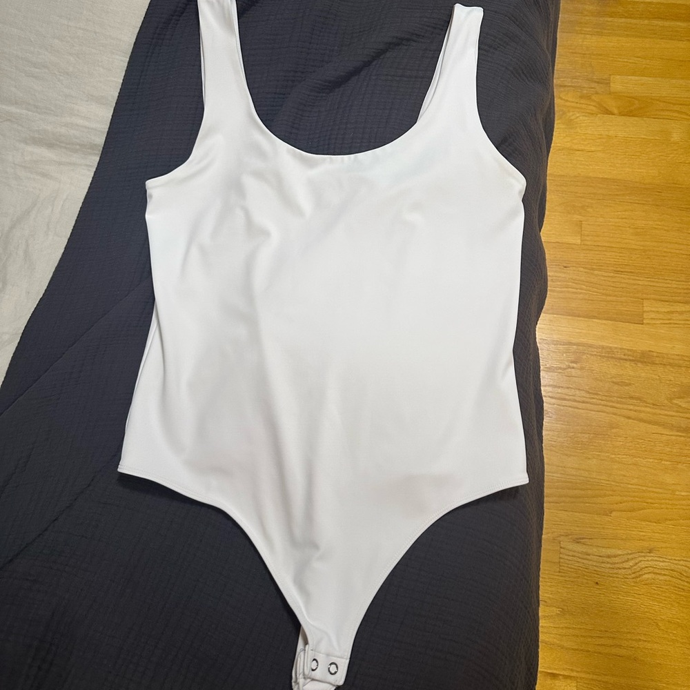 Express Classic White Sleeveless Bodysuit